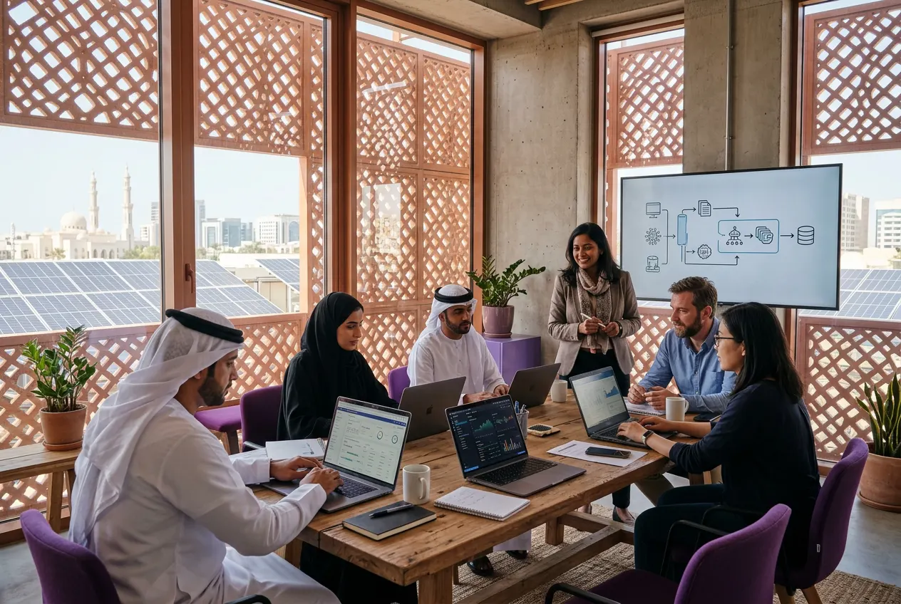 AI workshop in a sustainable office in Abu Dhabi
